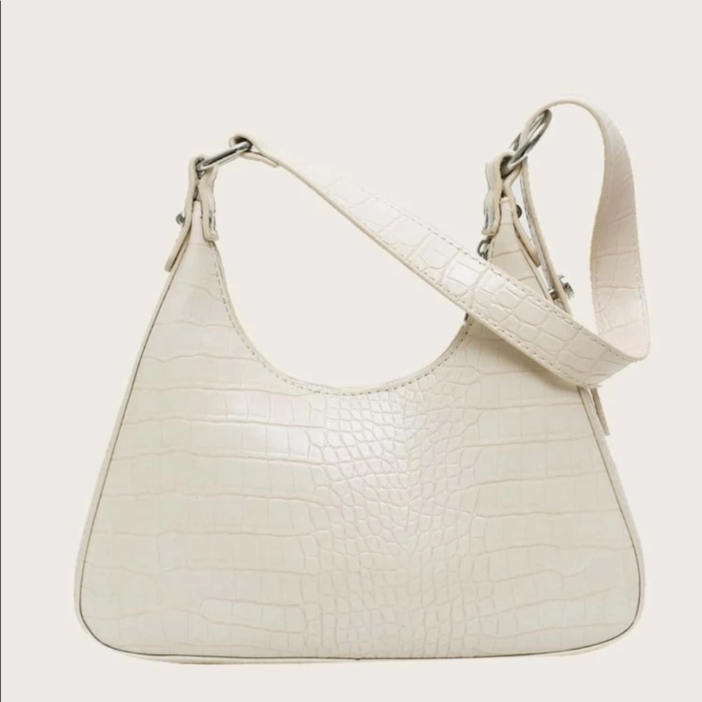 New Croc Embossed Hobo Bag